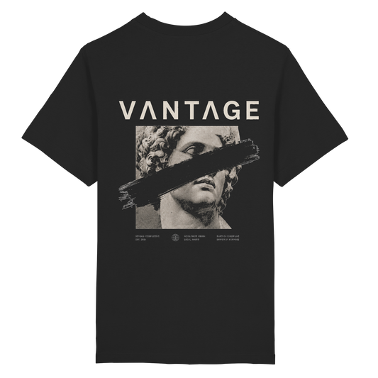 VANTAGE Heavy Tee Schwarz – Rückansicht