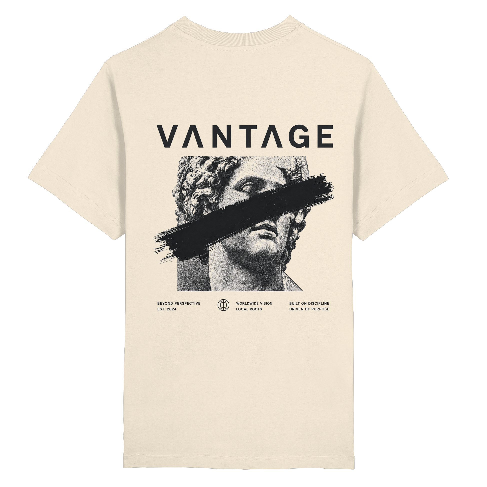 VANTAGE Heavy Tee Natural Raw – Rückansicht