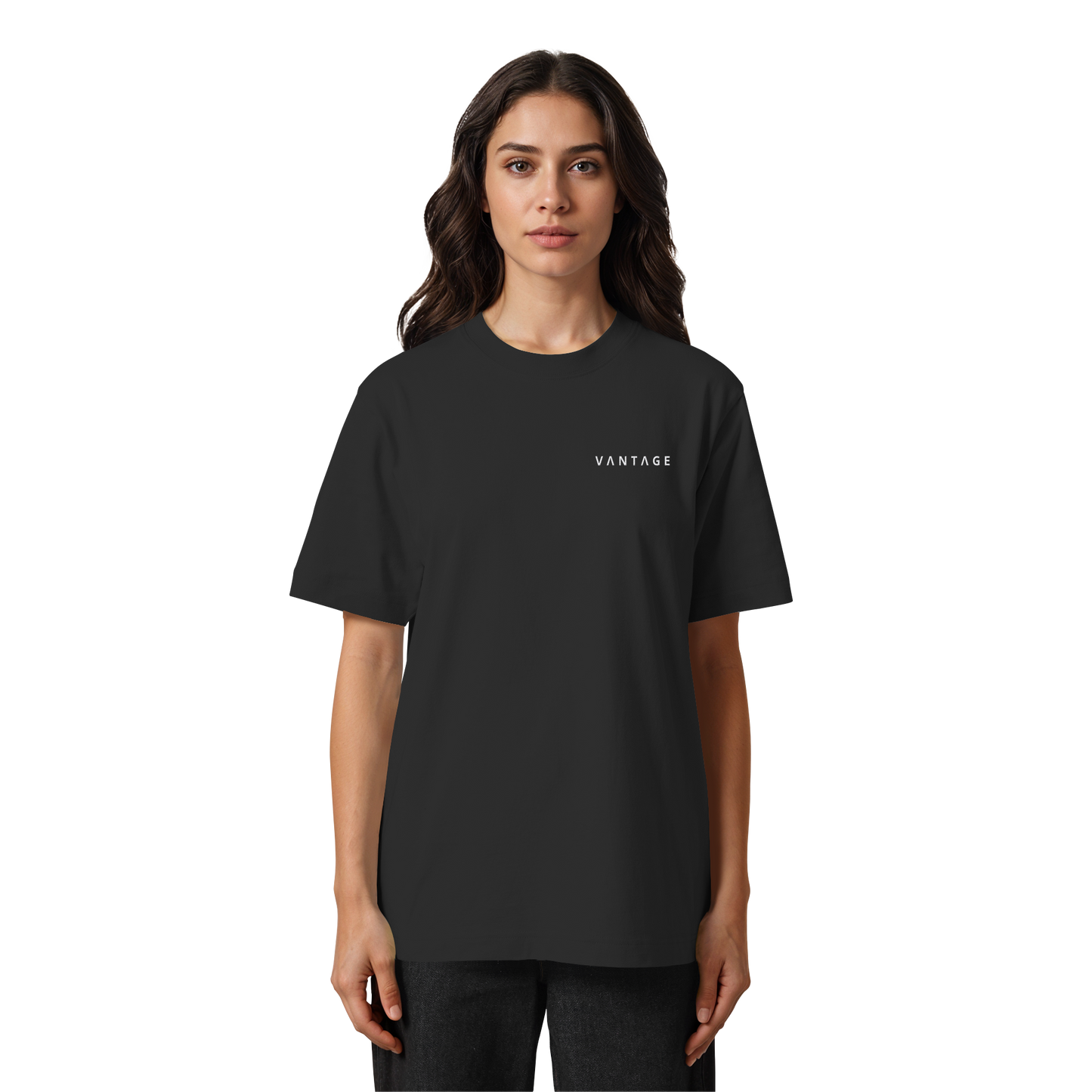 VANTAGE Heavy Tee Schwarz – zusätzliche Ansicht