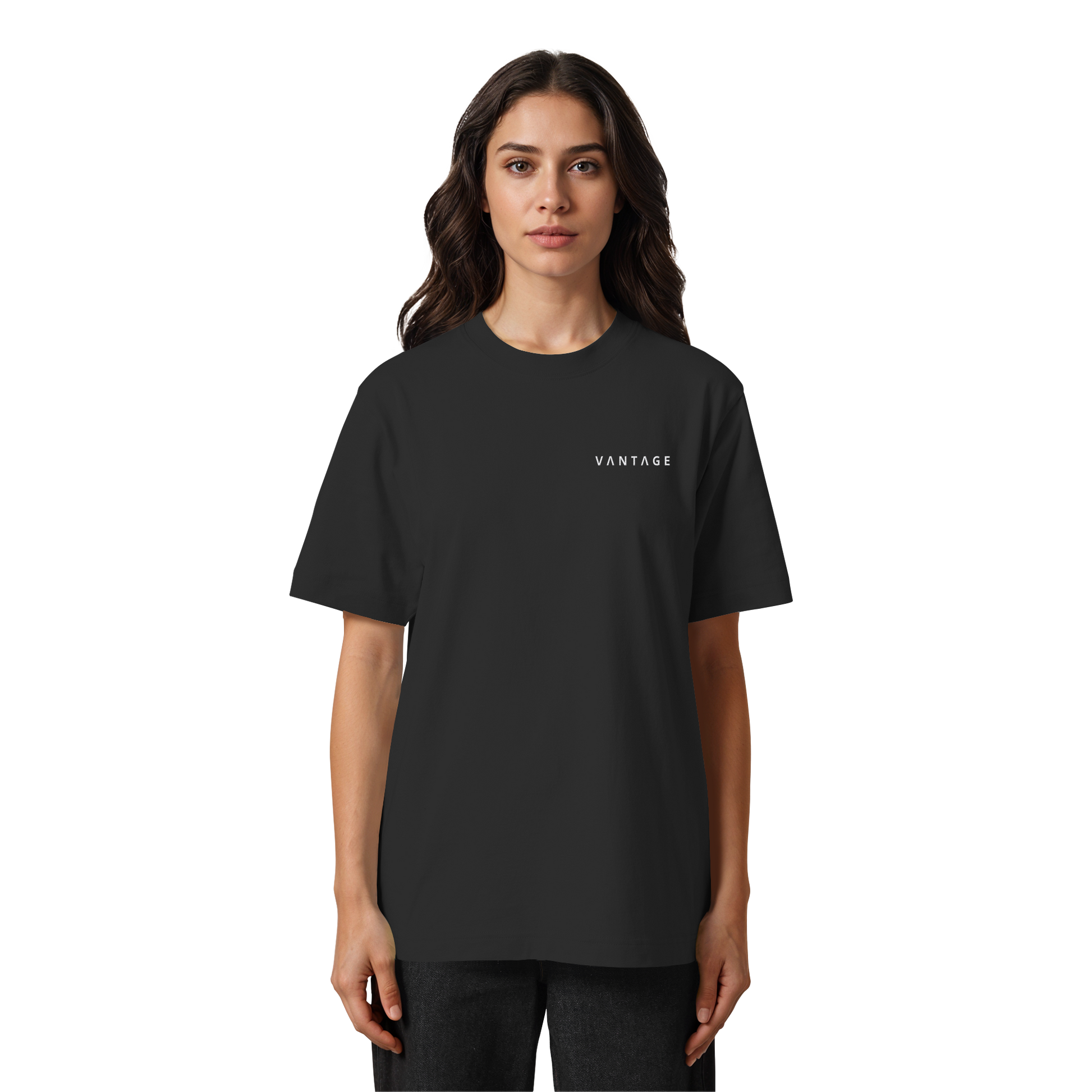 VANTAGE Heavy Tee Schwarz – zusätzliche Ansicht
