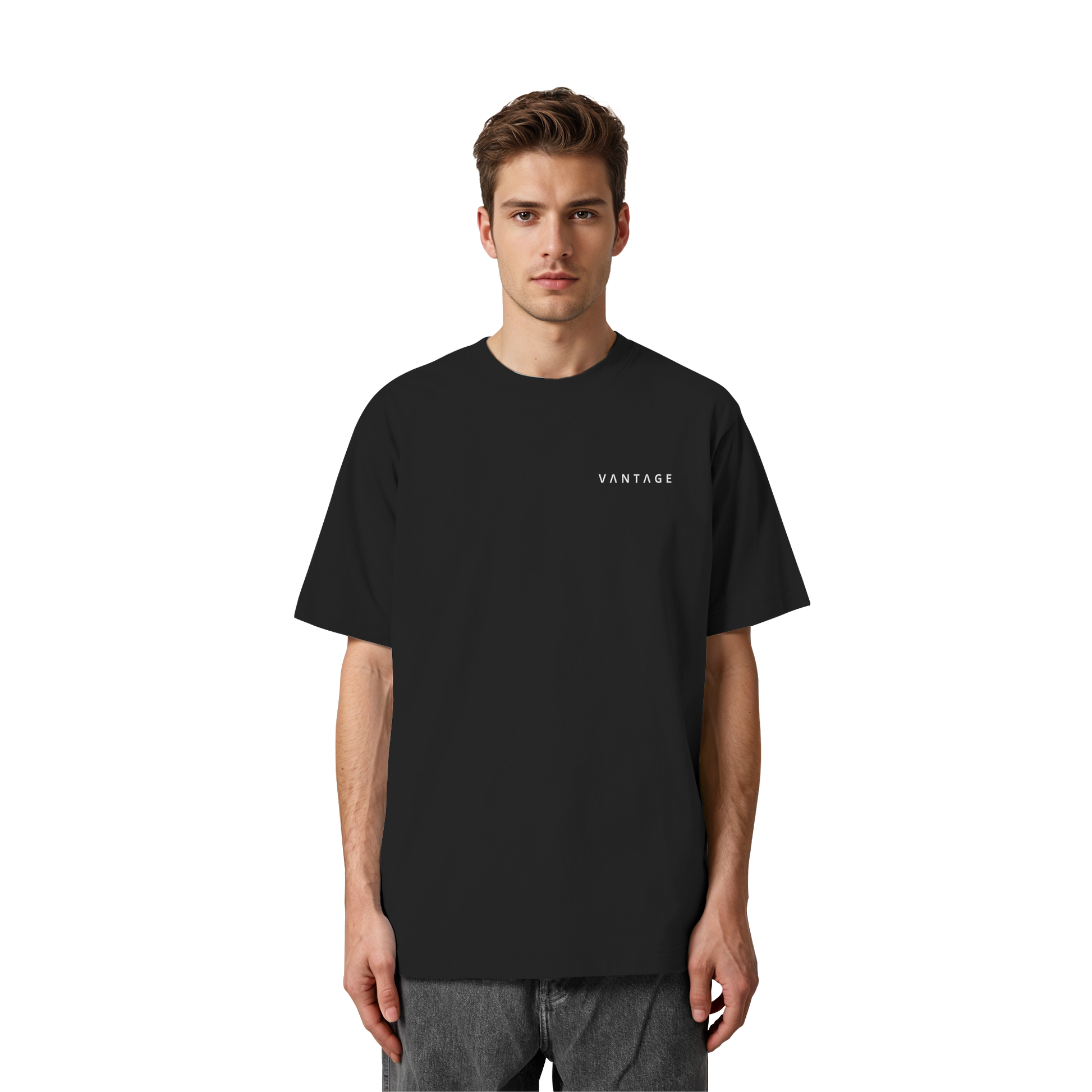 VANTAGE Heavy Tee Schwarz – zusätzliche Ansicht