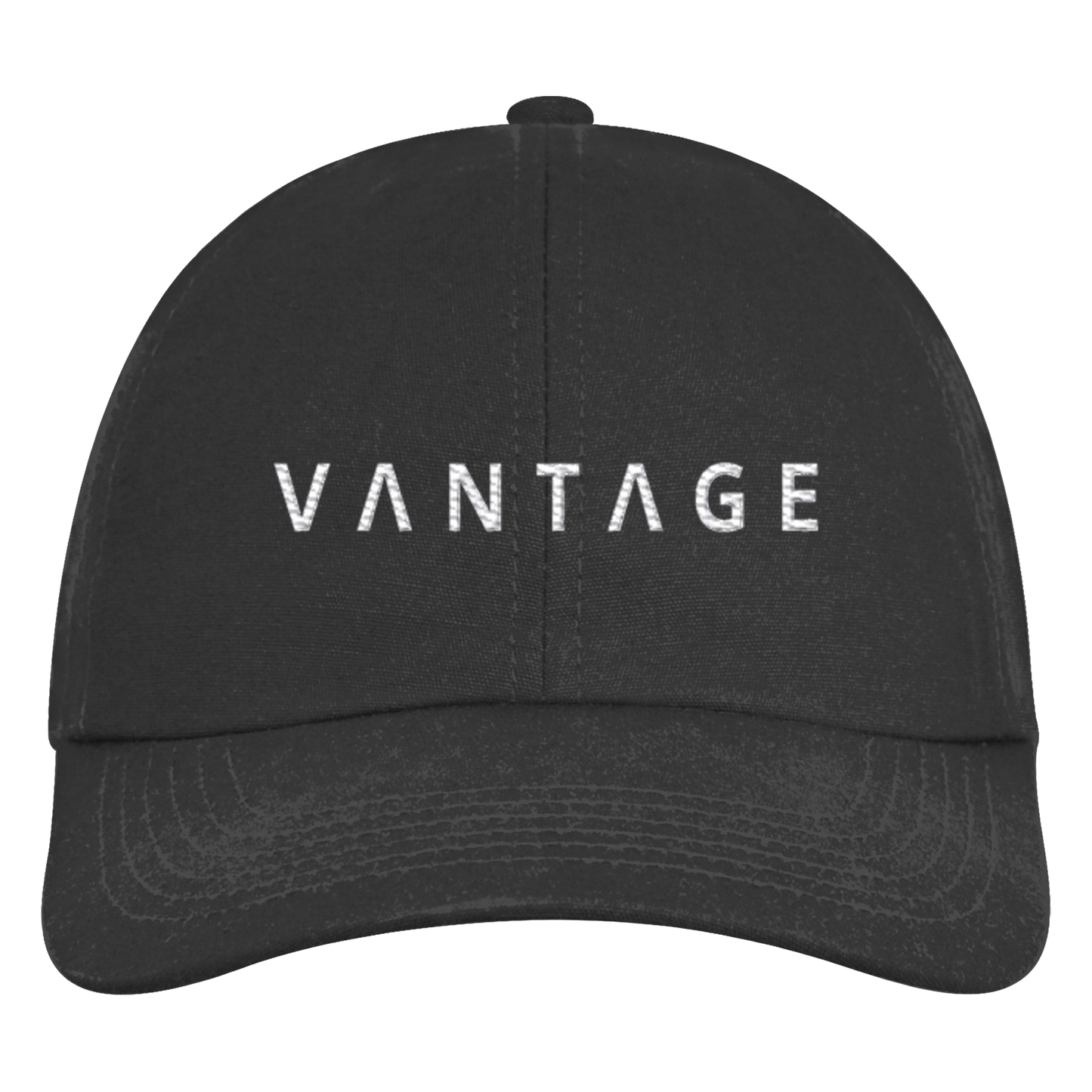 VANTAGE Cap Schwarz – Vorderansicht