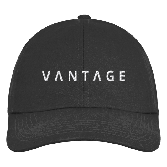 VANTAGE Cap Schwarz – Vorderansicht