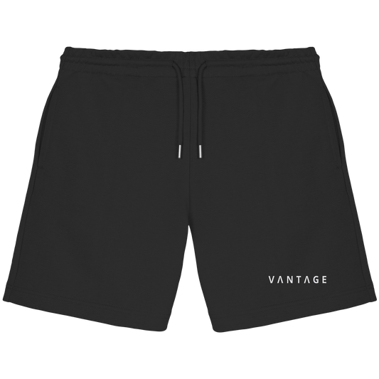 VANTAGE Essential Sweat Short Schwarz – Vorderansicht